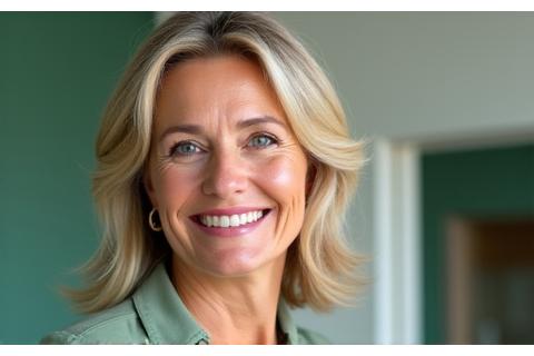 A compassionate female health coach explaining something to a client in a bright, modern setting.