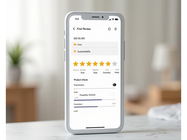 Screenshot of a star rating system for wellness products.